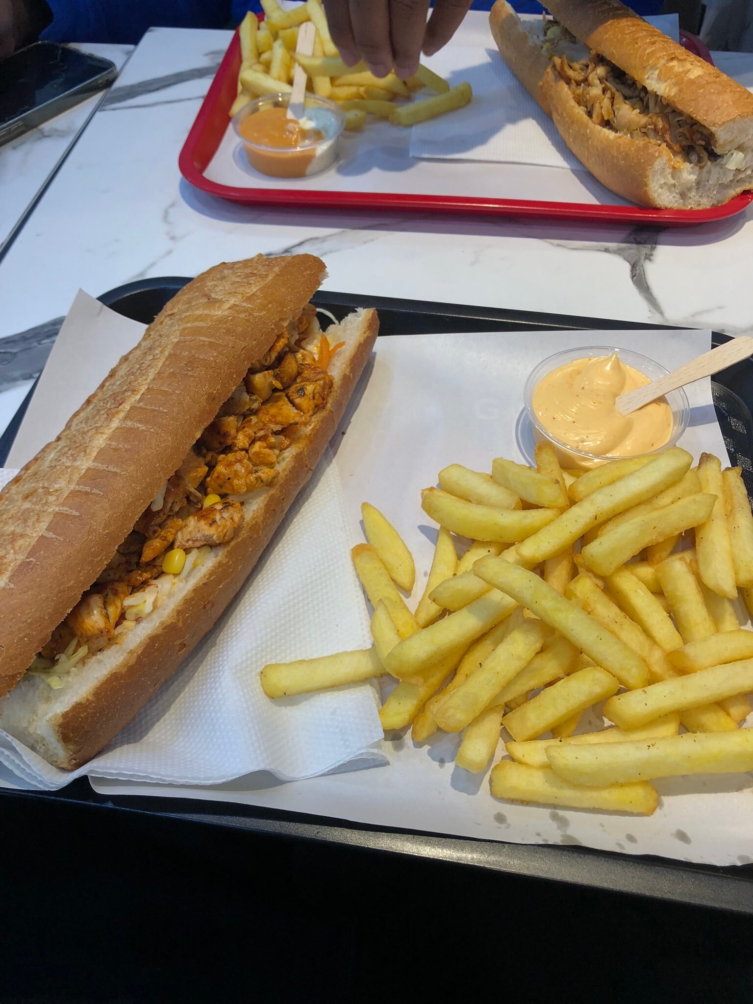 yum jeun dej meal goute tacos durum doner crepe sandwich bacon cheese steak fritent frit