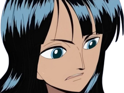 nico robin one piece ninon cheveux noir yeux bleu fic bloop
