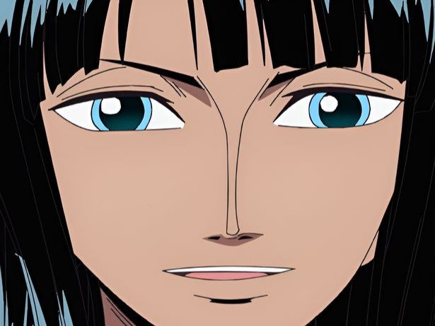 nico robin one piece ninon cheveux noir yeux bleu fic bloop