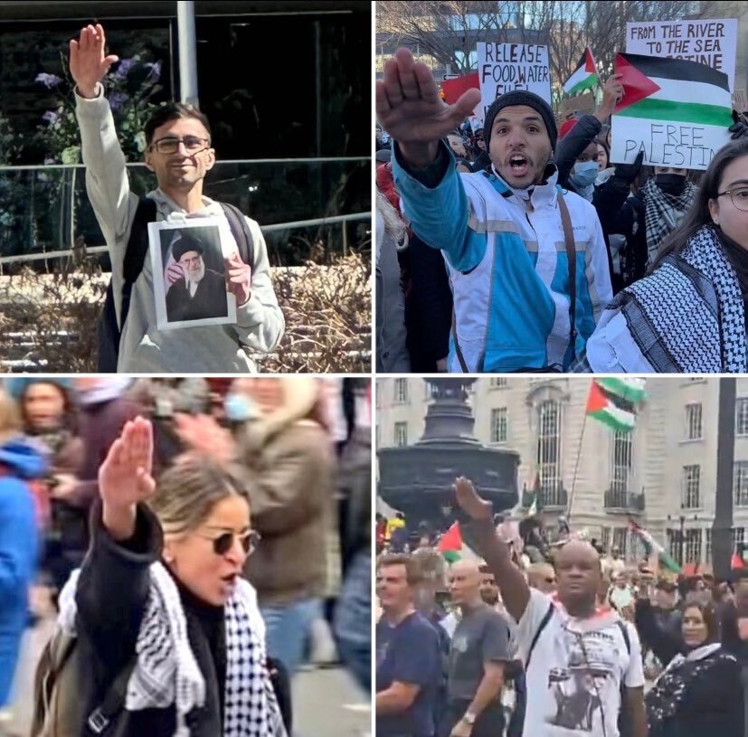 lfi nazi insoumis antisemite antisioniste islamiste israel zig heil salut