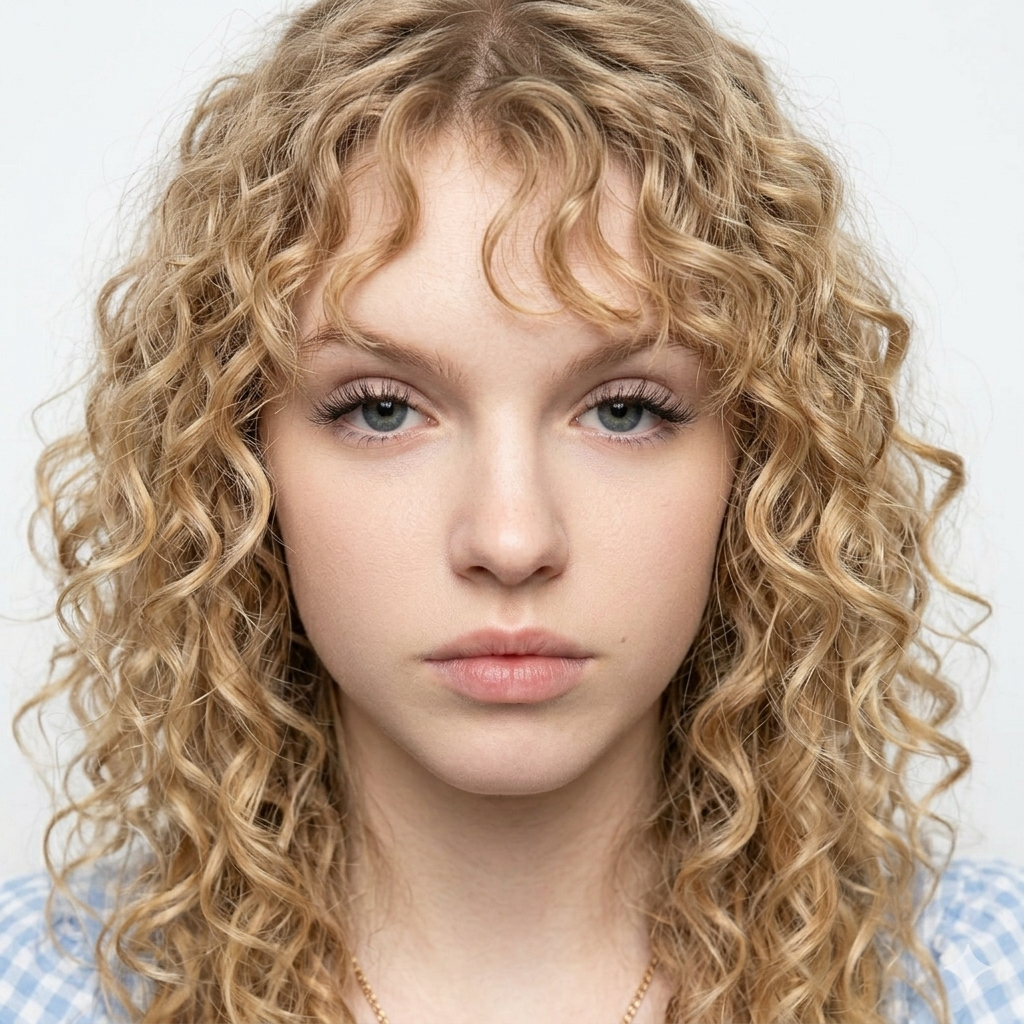 jolie curly julia neutre blonde fille