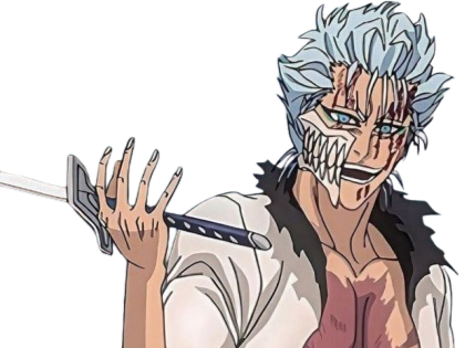 grimmjow jaegerjaquez bleach cheveux yeux bleu arrancar grimm jager masque fic bloop epee katana