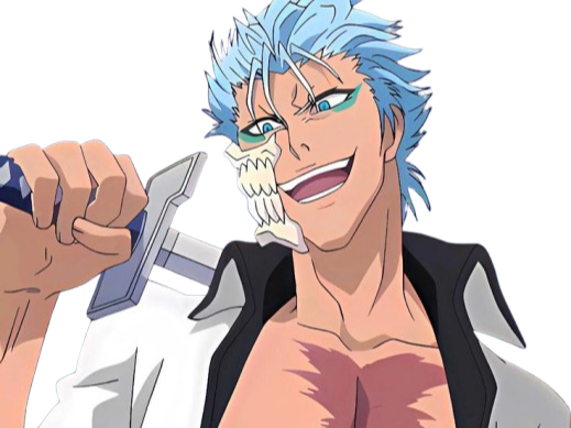 grimmjow jaegerjaquez bleach cheveux yeux bleu arrancar grimm jager masque fic bloop epee katana