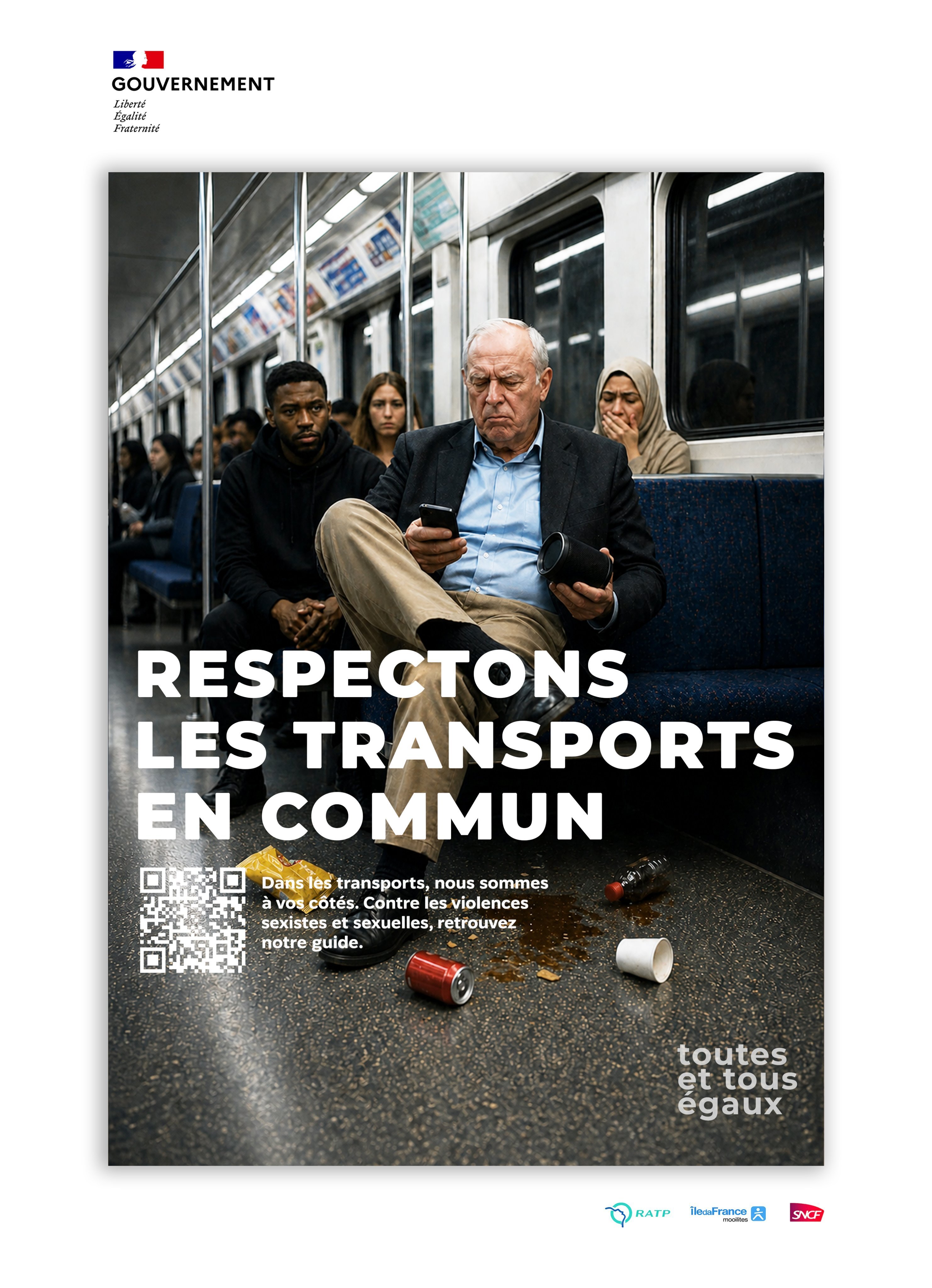 metro proprete paris campagne publicite ordures cuck gr blanc noir arabe