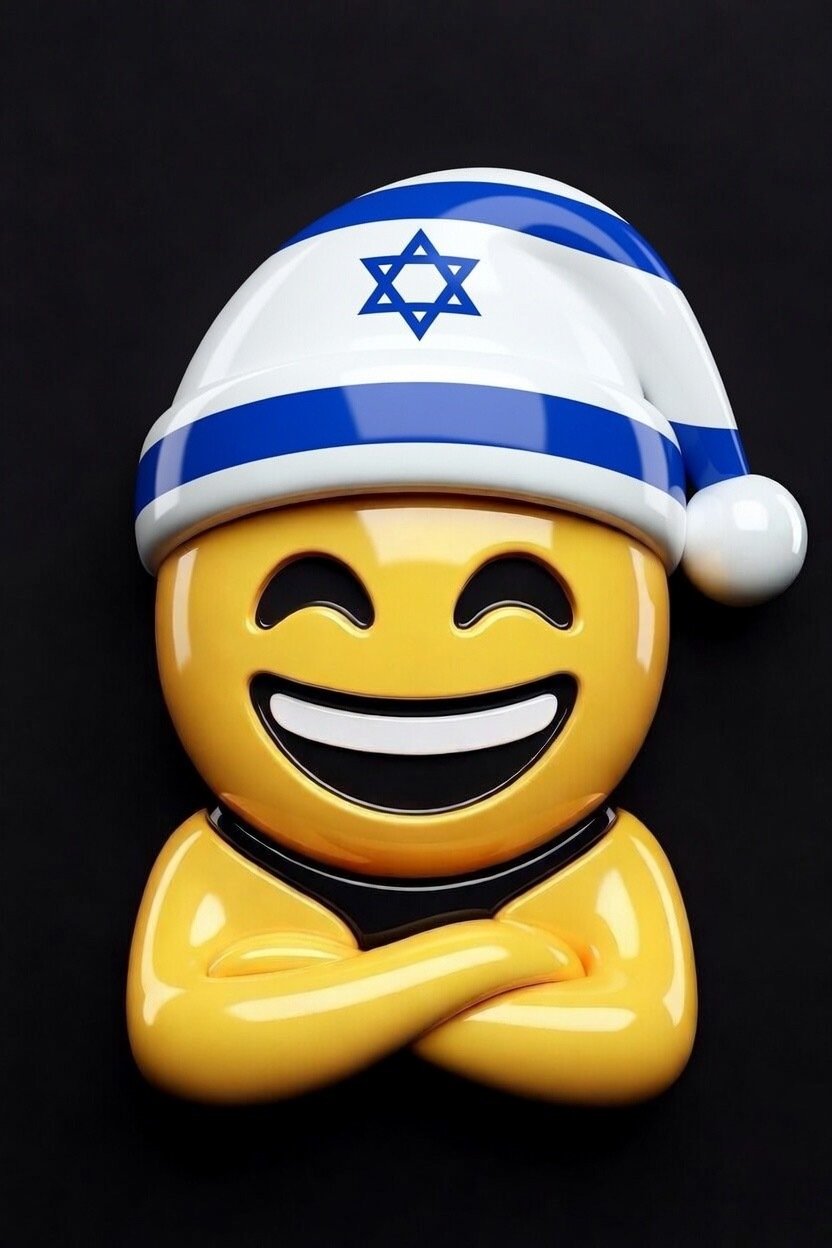 hap eco plus 3d bonnet grand sourire large bras croises croix drapeau israel