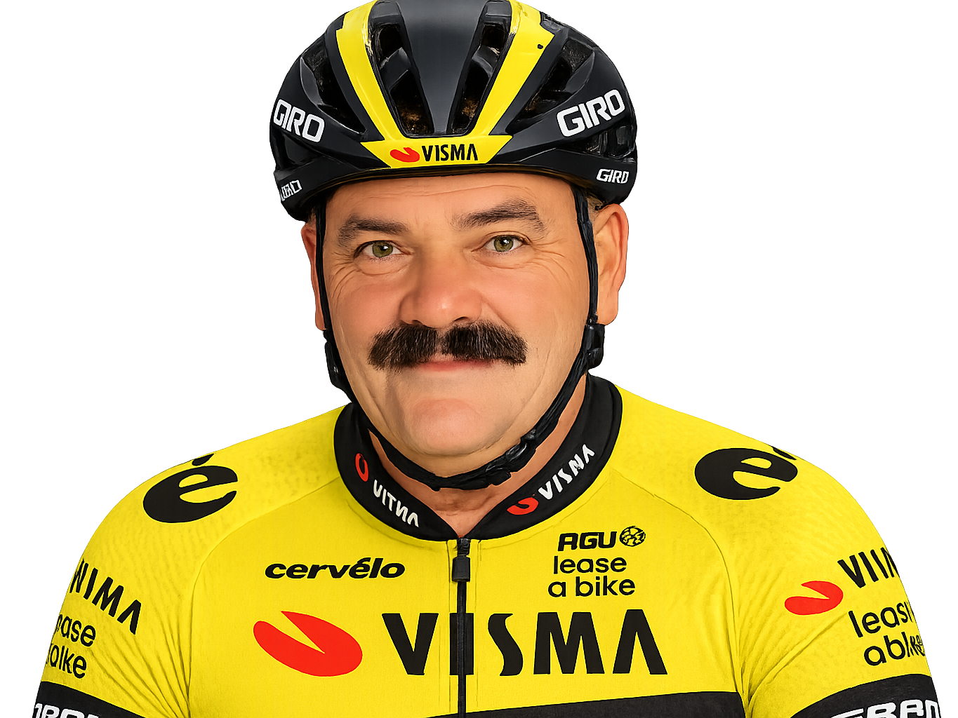 risitas sympa visma lease a bike cycliste cyclisme content moustache