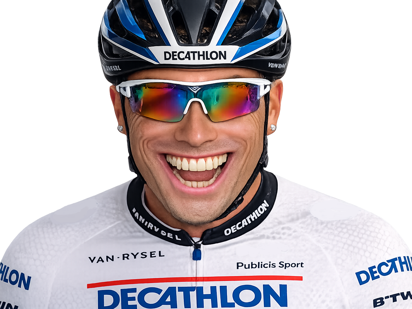 ronaldo ronaldoent portugais cyclisme decathlon content bouche dents ouverte