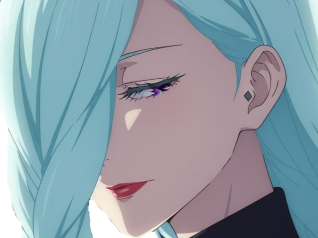 mei mei-mei jujutsu kaisen jjk cheveux blanc yeux violet tresse ade adelaide vizard fic bloop
