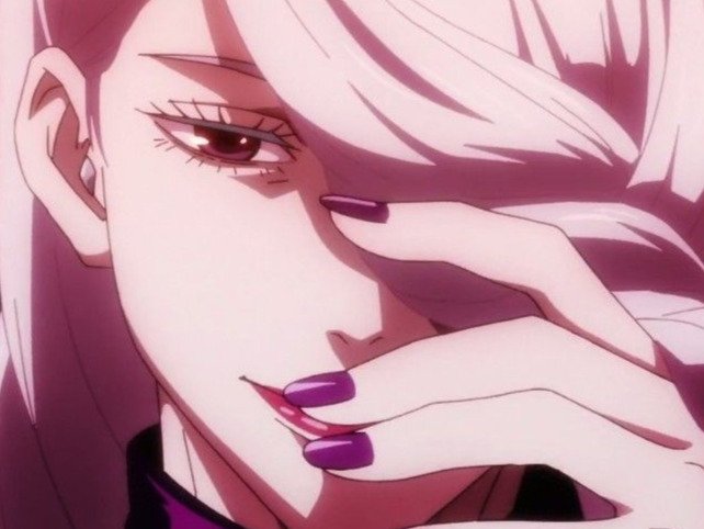 mei mei-mei jujutsu kaisen jjk cheveux blanc yeux violet tresse ade adelaide vizard fic bloop