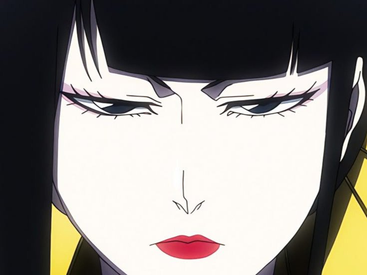 senjumaru shutara bleach cheveux noir khol frange amaterasu broche soleil fic bloop