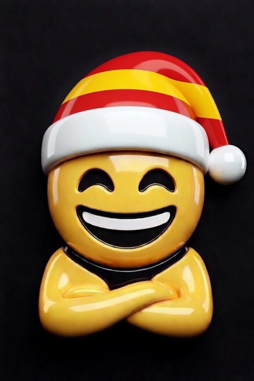 hap 3d drapeau bonnet grand sourire large bras croises croix espagne