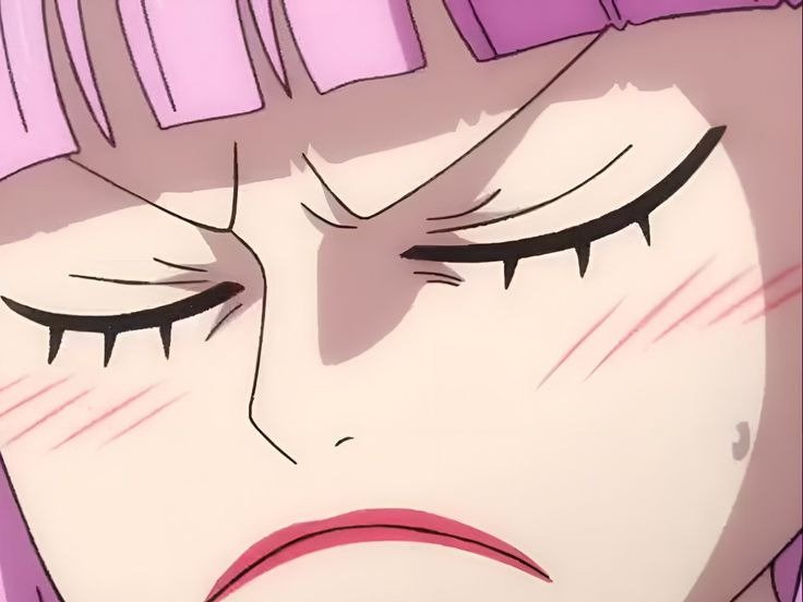 perona one piece atropos cheveux rose frange yeux noir fic bloop