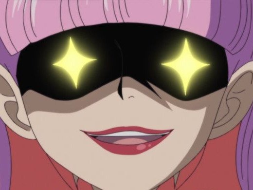 perona one piece atropos cheveux rose frange yeux noir fic bloop