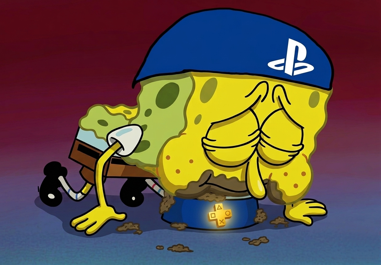 permy gdc niaise bobleponge eponge sony playstation ps5 soniais gamelle jaunepisse bob casquette psplus bouse