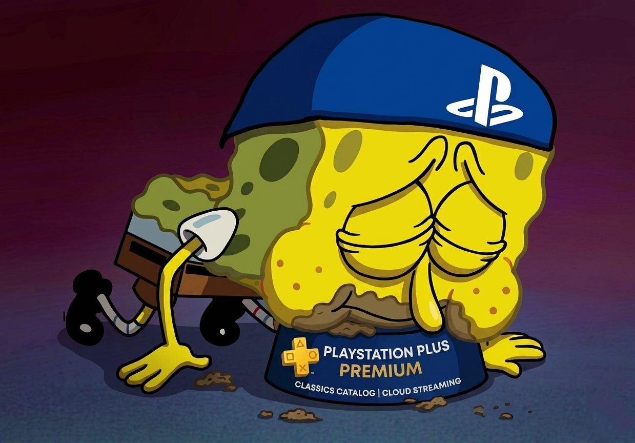 permy gdc niaise bobleponge eponge sony playstation ps5 soniais gamelle jaunepisse bob casquette psplus pspluspremium