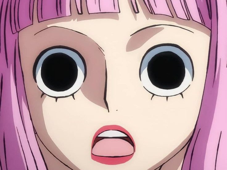 perona one piece cheveux rose yeux noir frange atropos fic bloop
