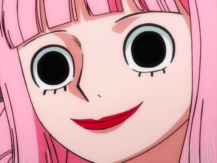 perona one piece cheveux rose yeux noir frange atropos fic bloop