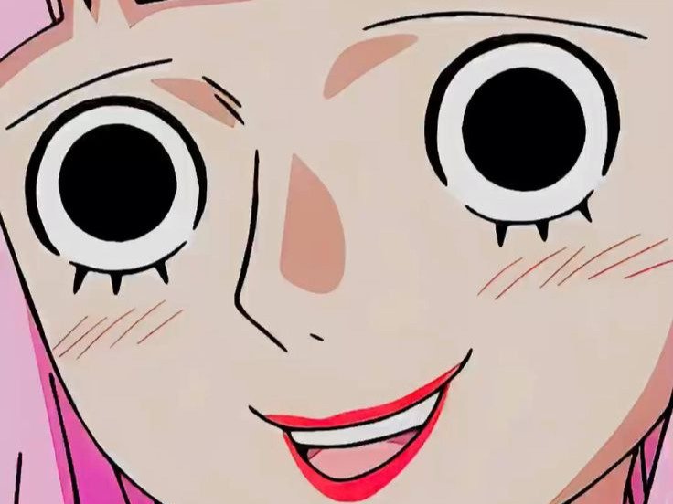 perona one piece cheveux rose yeux noir frange atropos fic bloop