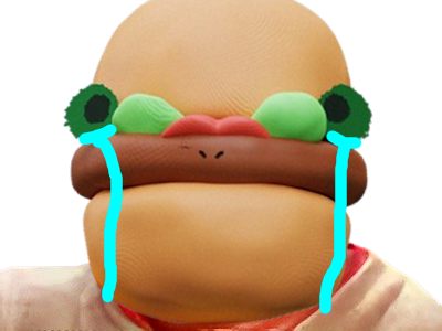hambourger ham bourger op fic decu tete penche penchee triste pleur pleure larmes