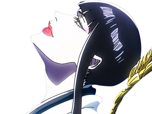 senjumaru shutara bleach amaterasu cheveux noir khol broche soleil fic bloop