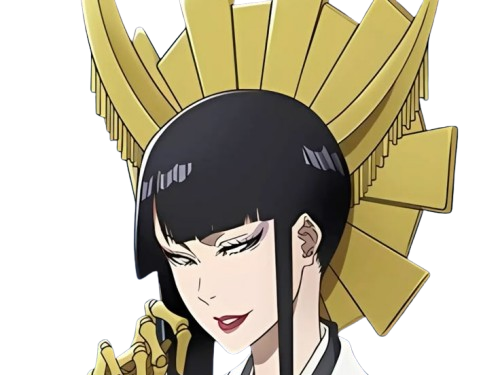 senjumaru shutara bleach amaterasu cheveux noir khol broche soleil fic bloop