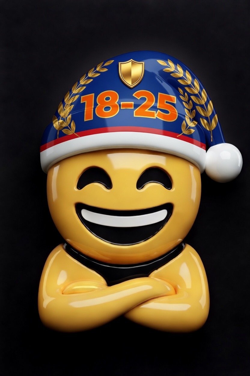 hap 3d bonnet grand sourire large bras croises croix drapeau 1825