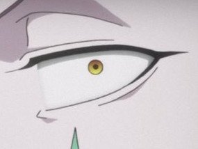 hisoka morou hunter x hxh cheveux cinabre rouge yeux ambre jaune clown isaac netero bloop