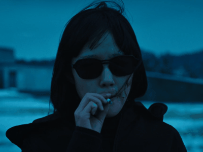 chae won bin actrice coreenne badass lunettes soleil froid neige dark smoke fume cigarette gif