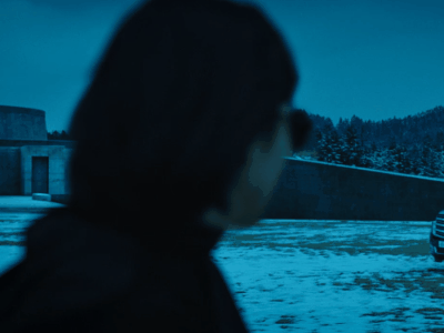 chae won bin actrice coreenne badass lunettes soleil froid neige dark smoke fume gif sourire