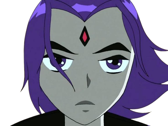 raven teen titans violet pourpre dc comics demi demone trichoporphyree indigo