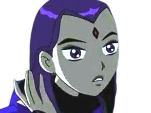 raven teen titans violet pourpre dc comics demi demone trichoporphyree indigo