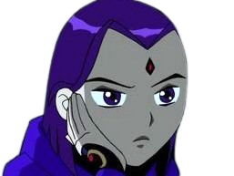 raven teen titans violet pourpre dc comics demi demone trichoporphyree indigo