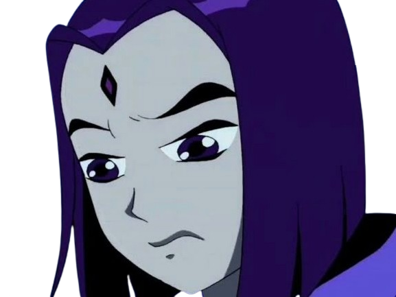 raven teen titans violet pourpre dc comics demi demone trichoporphyree indigo
