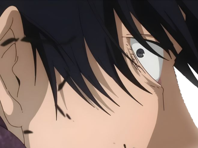 toji fushiguro jjk jujutsu kaisen jean du bellay cheveux noir cicatrice fic bloop