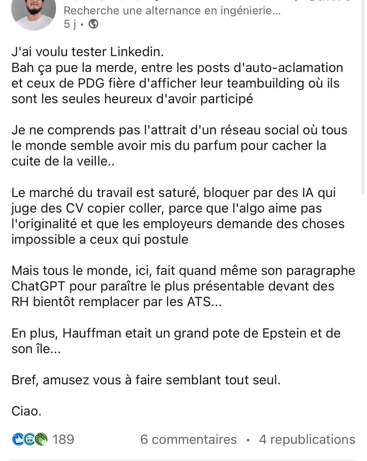 linked chomage sen rh drh cv cpf magdo mcd brevet bac neet quote fact tr3