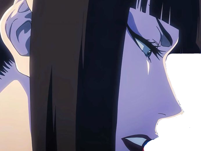 senjumaru shutara bleach cheveux noir frange khol amaterasu broche soleil fic bloop