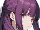 fern-frieren-cheveux-indigo-yeux-violet-frange-lieden-digitale-fic-bloop