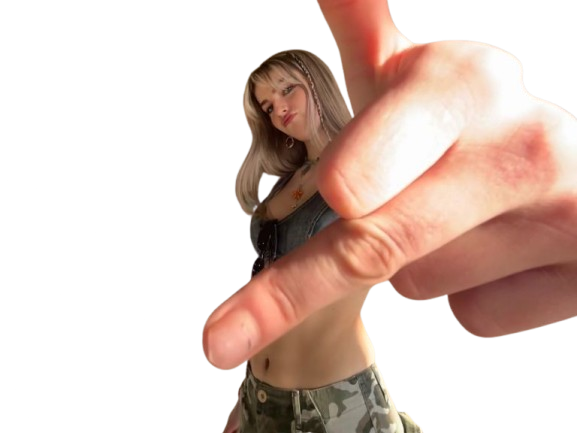 fille insolente finger doigt