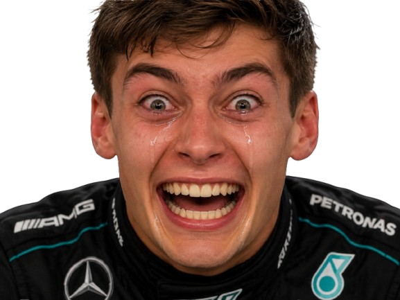 russell georges cry mercedes f1