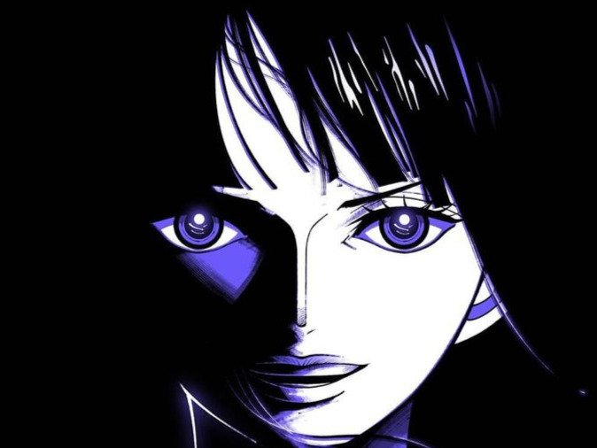 nico robin one piece ninon cheveux noir frange yeux bleu fic bloop