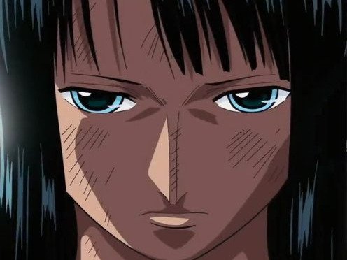nico robin one piece ninon cheveux noir frange yeux bleu fic bloop
