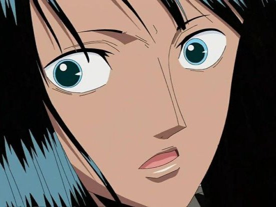 nico robin one piece ninon cheveux noir frange yeux bleu fic bloop