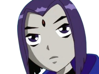 Sticker raven teen titans violet pourpre dc comics demi demone trichoporphyree indigo par PubliusOvidius