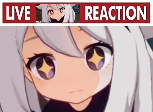 live reaction paimon genshin impact etoile choc