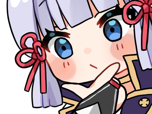 genshin impact ayaka inazuma cryo chibi curieuse reflexion
