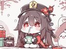 hu-tao-liyue-pyro-cute-chibi-boisson-boit-genshin-impact