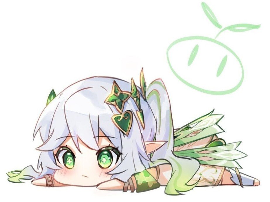 nahida archon elf cute chibi sumeru dendro blob loli