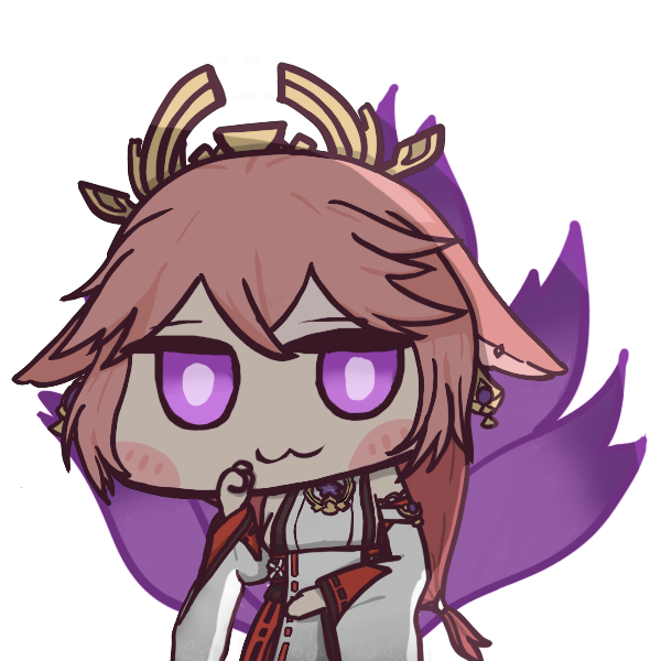 yae miko inazuma chibi cute electro renard fox feet genshin impact