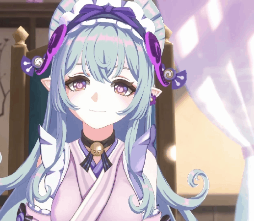 yumemizuki mizuki langue gif inazuma anemo genshin impact onsen