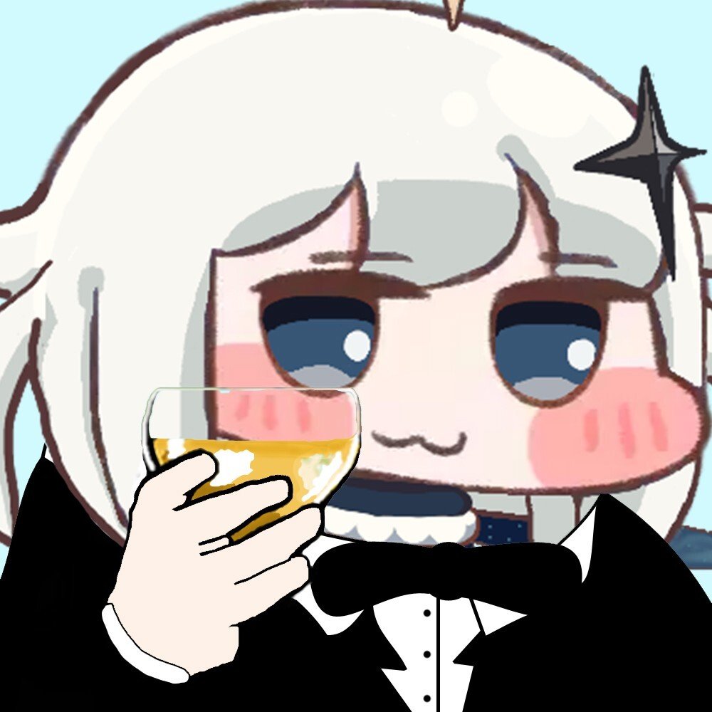 paimon smoking tuxedo champagne chibi genshin impact base department based smug